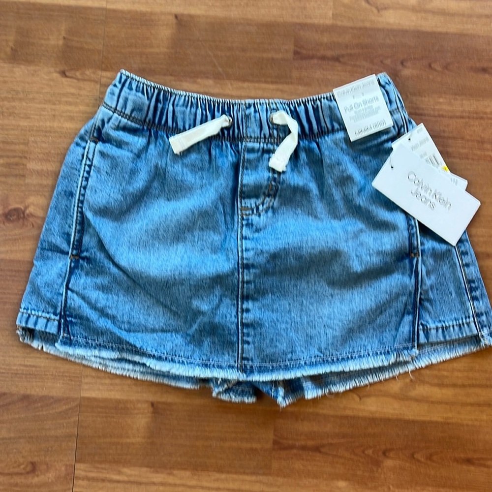 Calvin Klein Girls’ Blue Denim Skort